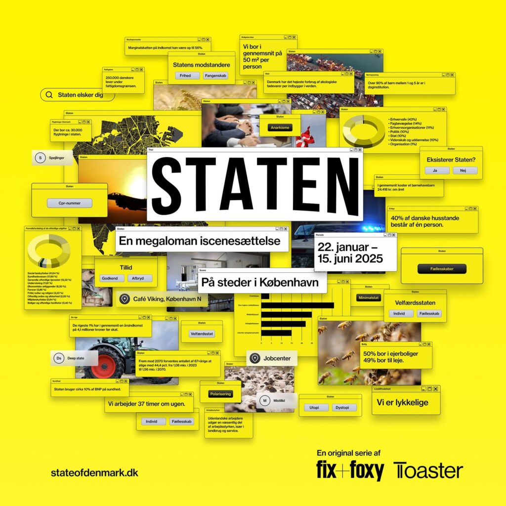 Plakat STATEN af fix&foxy og TOASTER. Foto: fix&foxy.