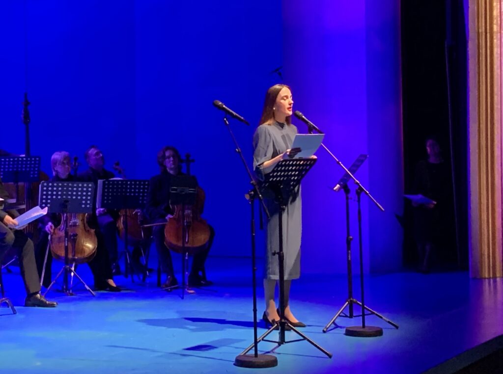 Oleksandra Matviychuk, Ukraines stemmer. Foto: Dorte Grannov Balslev.